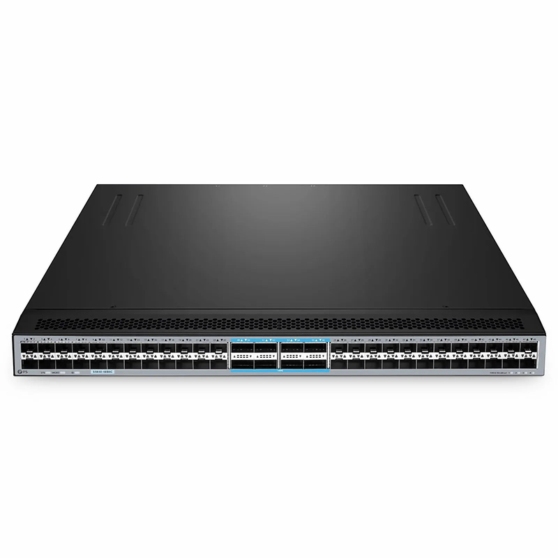 S5850-48B8C, 48-Port Ethernet L3 Switch, 48 x 25Gb SFP28, with 8 x 100Gb QSFP28, Support MPLS&MLAG