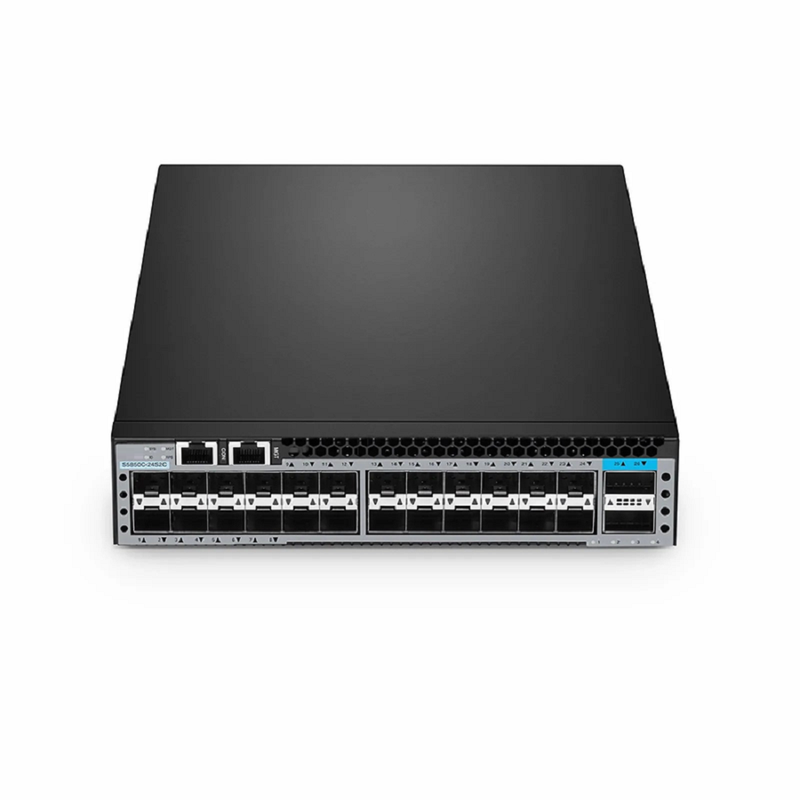 S5850C-24S2C, 24-Port Ethernet L3 Half-width Switch, 24 x 10Gb SFP+, with 2 x 100Gb QSFP28 Uplinks, AV over IP, Support MLAG
