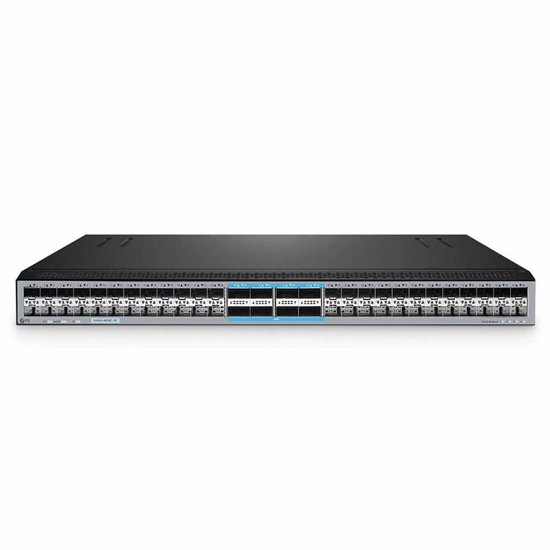 S5850-48S8C, 48-Port Ethernet L3 Switch, 48 x 10Gb SFP+, with 8 x 100Gb QSFP28, Support MPLS&MLAG