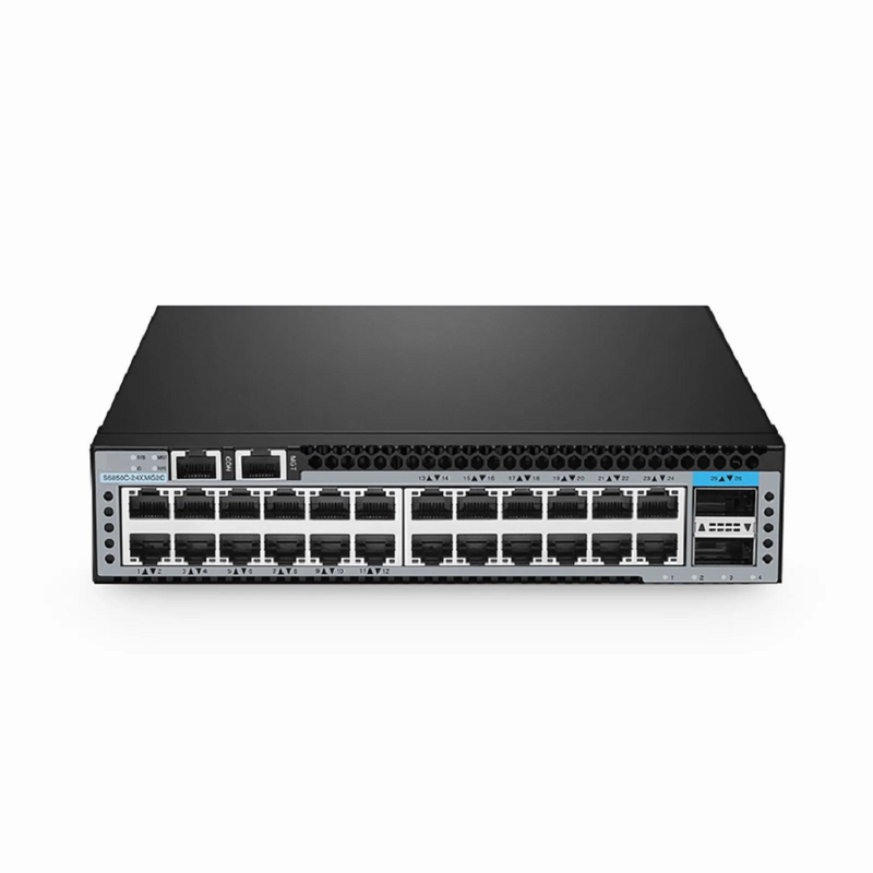 S5850C-24XMG2C, 24-Port Ethernet L3 Half-width Switch, 24 x 10GBase-T/Multi-Gigabit, with 2 x 100Gb QSFP28 Uplinks, AV over IP, Support MLAG