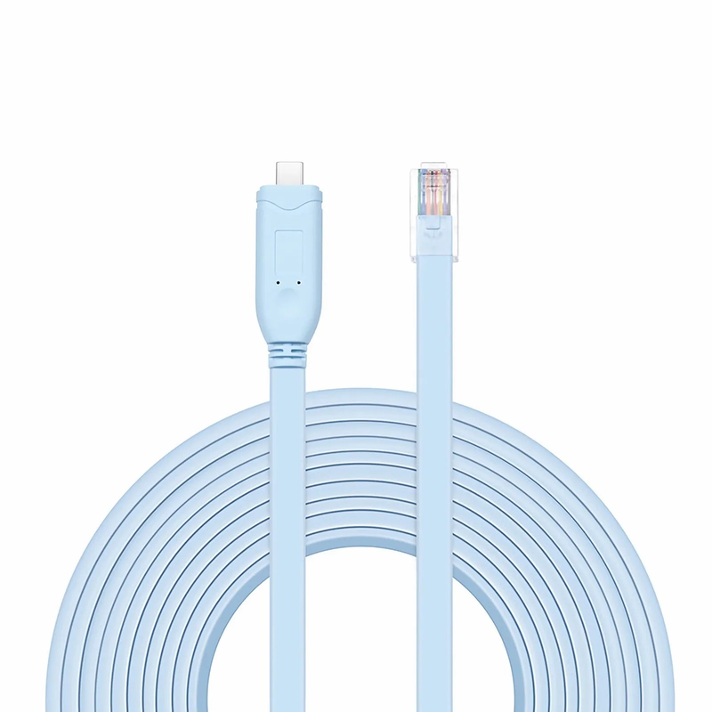 7ft (2m) USB C (Male) to RJ45 (Male) Console Cable, Blue