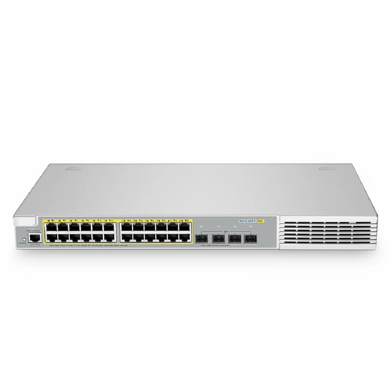 S3410-24TF-P, 24-Port Ethernet L2+ PoE+ Switch, 24 x PoE+ Ports @370W, with 4 x 1Gb SFP Uplinks, Stackable Switch, Broadcom Chip