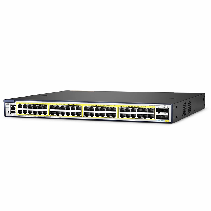 S3410-48TS-P, 48-Port Gigabit Ethernet L2+ PoE+ Switch, 48 x PoE+ Ports @740W, with 2 x 10Gb SFP+ Uplinks and 2 x Combo SFP Ports, Stackable Switch, Broadcom Chip