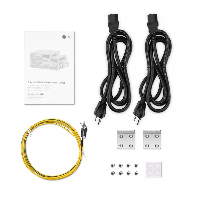 S3410-48TS-P, 48-Port Gigabit Ethernet L2+ PoE+ Switch, 48 x PoE+ Ports @740W, with 2 x 10Gb SFP+ Uplinks and 2 x Combo SFP Ports, Stackable Switch, Broadcom Chip