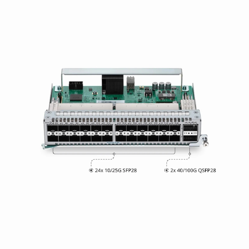NC8200-24BC, 24-Port 25Gb SFP28 Line Card, with 2 x 100Gb QSFP28 for Data Center Chassis Switch NC8200-4TD