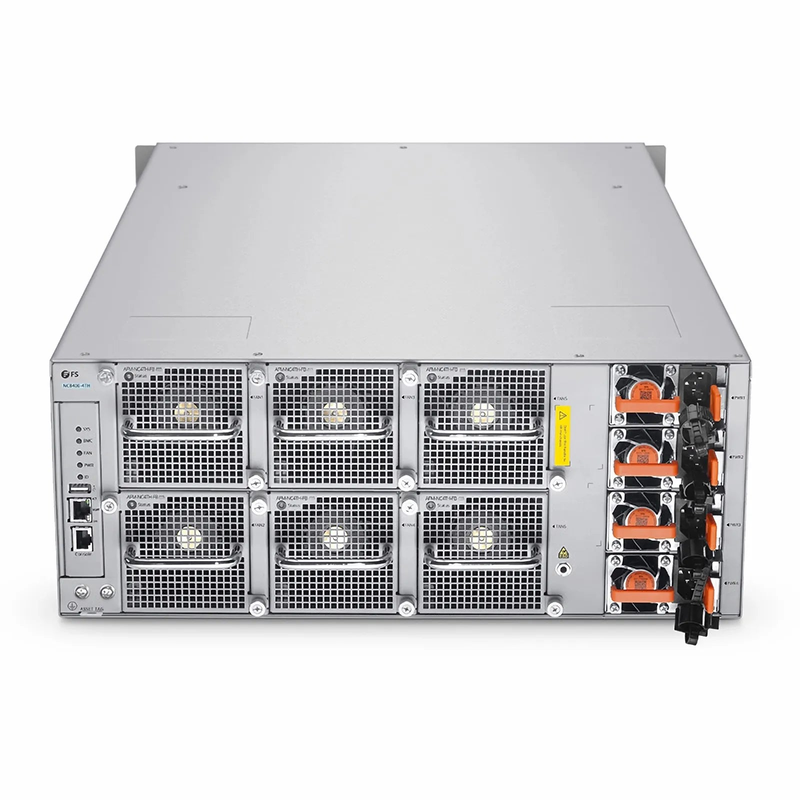 NC8400-4TH, 4-Slot 4U Ethernet L3 Data Center Chassis Switch Unloaded, with 4x 40/100/400Gb Line Cards, Supports MLAG, Broadcom Chip