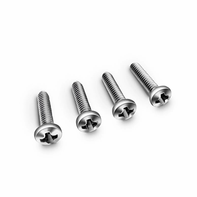M2×8mm Model Screw and Nut, Nickel-plated, Silver, 50pcs/Pack