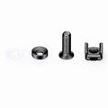 M6×20mm Screw and Nut, Zinc-plated, Black, 50pcs/Pack