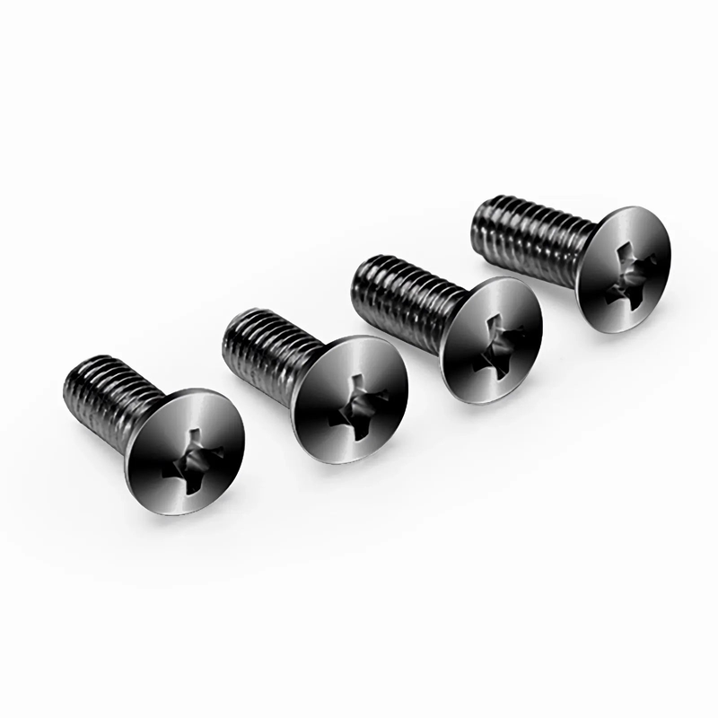 M6×20mm Screw and Nut, Zinc-plated, Black, 50pcs/Pack