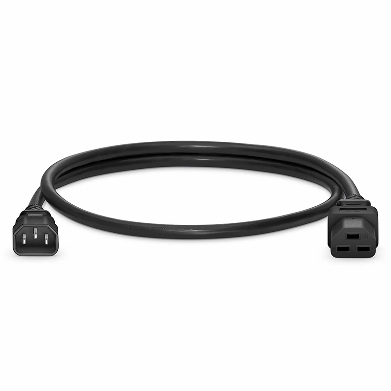 3ft (0.9m) IEC60320 C14 to IEC60320 C21 Heavy-Duty 14AWG 250V/15A Power Cord, Black