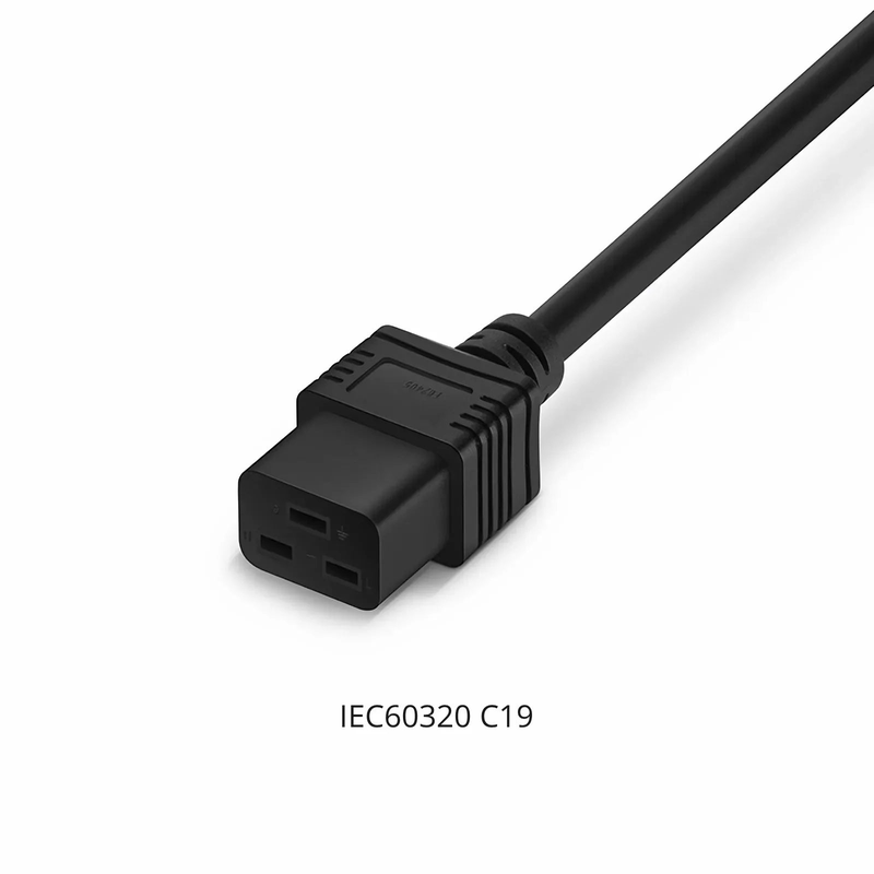 3ft (0.9m) IEC60320 C20 to IEC60320 C19 14AWG 250V/16A Power Extension Cord, Black