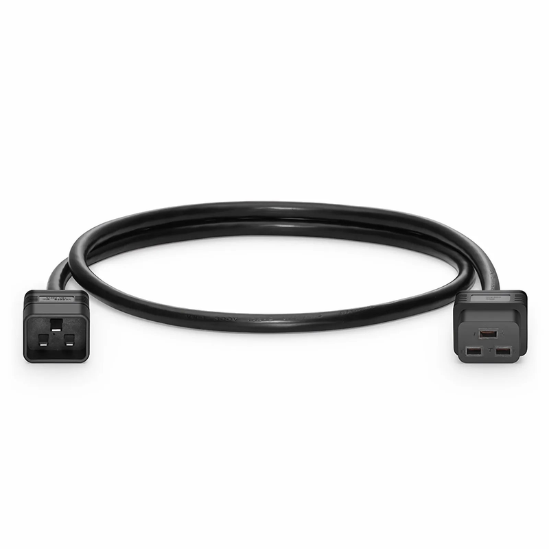 3ft (0.9m) IEC60320 C20 to IEC60320 C19 14AWG 250V/16A Power Extension Cord, Black