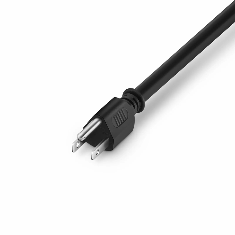 1ft (0.3m) NEMA 5-15P to IEC60320 C13 18AWG 125V/10A Power Cord, Black