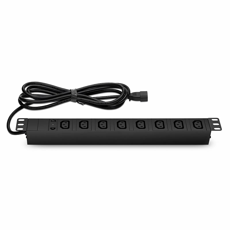 1.20kW Single-Phase 10A/120V Basic Rack PDU, 8 x C13 Outlets, IEC320 C14 Plug, 10ft Cord, 1U Rack-Mount