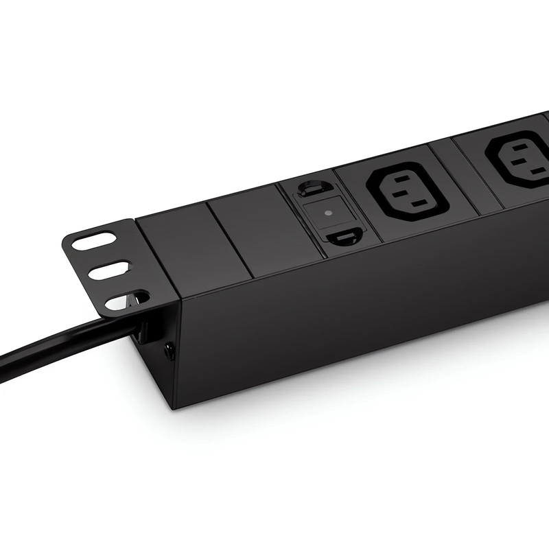 1.20kW Single-Phase 10A/120V Basic Rack PDU, 8 x C13 Outlets, IEC320 C14 Plug, 10ft Cord, 1U Rack-Mount