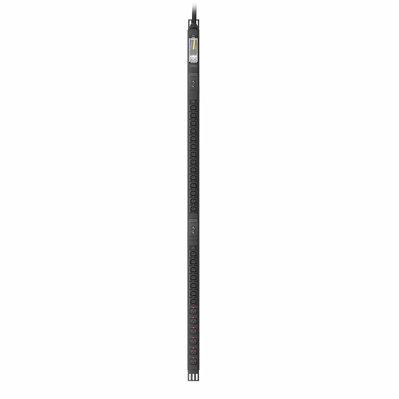 14.49kW Single-Phase 63A/230V Basic Rack PDU, 21 x C13 & 6 x C19 Outlets, IEC309 63A 2P + E Plug, 10ft Cord, 0U Vertical
