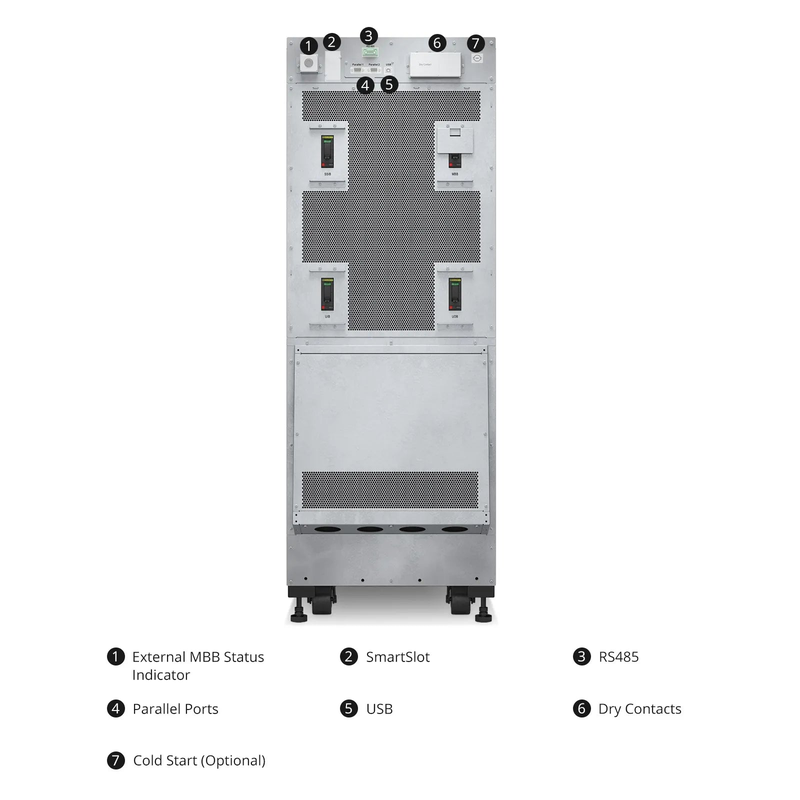APC Easy UPS 3S, 40kVA/40kW, 208V, Hard Wire 4-wire Output (3PH+ G), Parallel up to 4UPSs