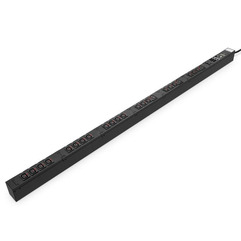 7.20kW Single-Phase 30A/240V Switched Rack PDU, 21 x C13 & 3 x C19 Outlets, NEMA L6-30P Plug, 10ft Cord, 0U Vertical