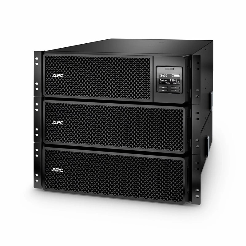 APC® Smart-UPS On-Line 10000VA/10000W Rackmount 6U UPS, 6x C13+4x C19 IEC Outlets, Network Card+SmartSlot and 1 Backup Battery Included