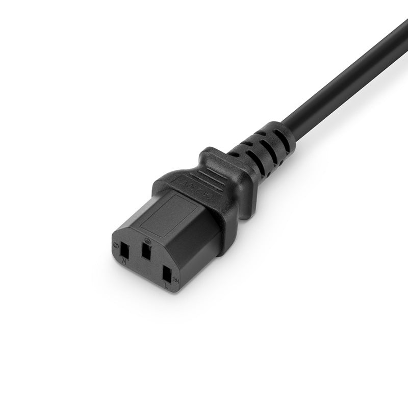 2ft (0.6m) AS/NZS 3112 Australia to IEC60320 C13 3 x 1.0mm² 250V/10A Power Cord, Black