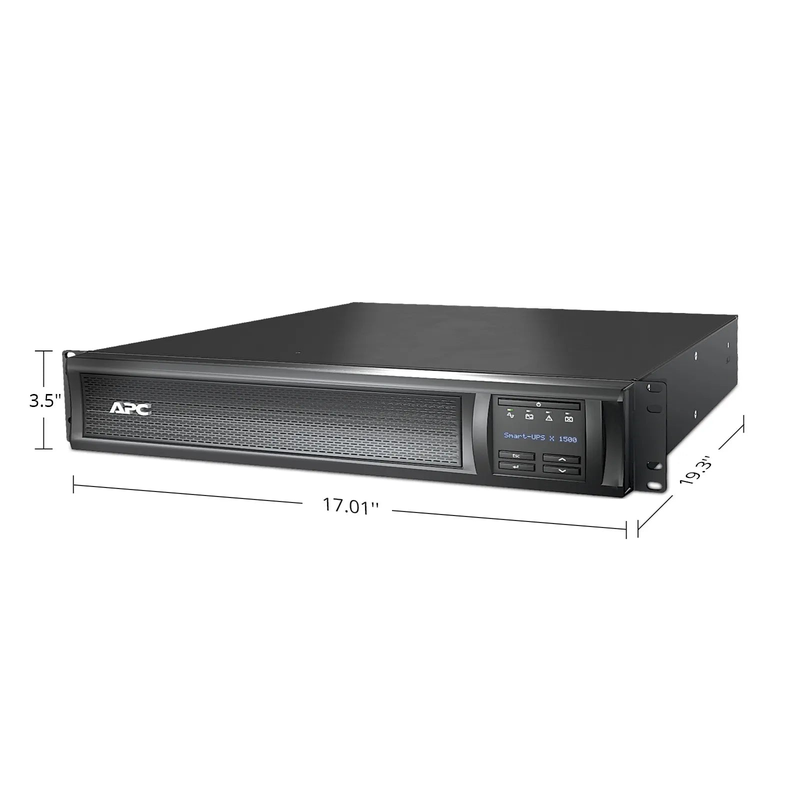 APC Smart-UPS X, Line Interactive, 1500VA/1350W, 120V, 8 x NEMA 5-15R Outlets, SmartConnect & SmartSlot, 1 Replaceable Battery Module Included, Rack 2U/Tower Convertible