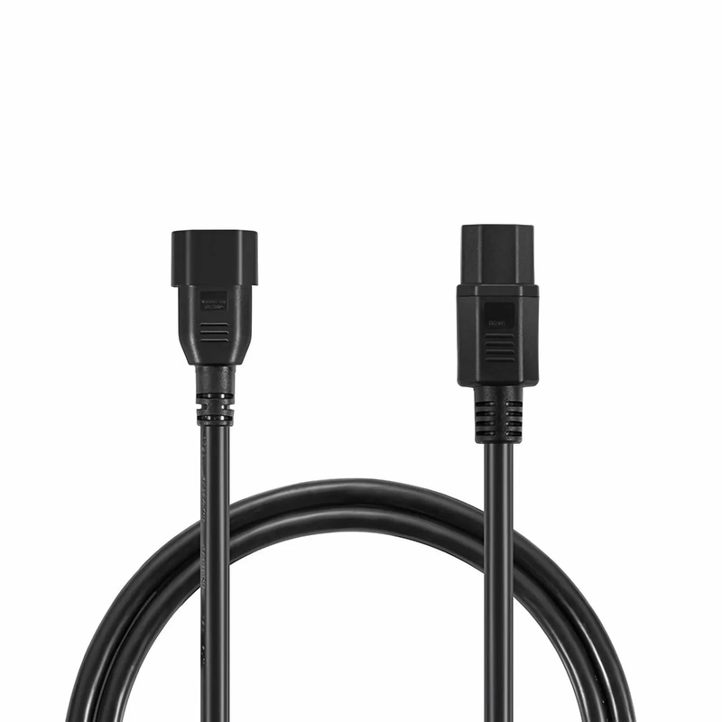 3ft (0.9m) IEC60320 C14 to IEC60320 C15 14AWG 250V/15A Power Cord, Black