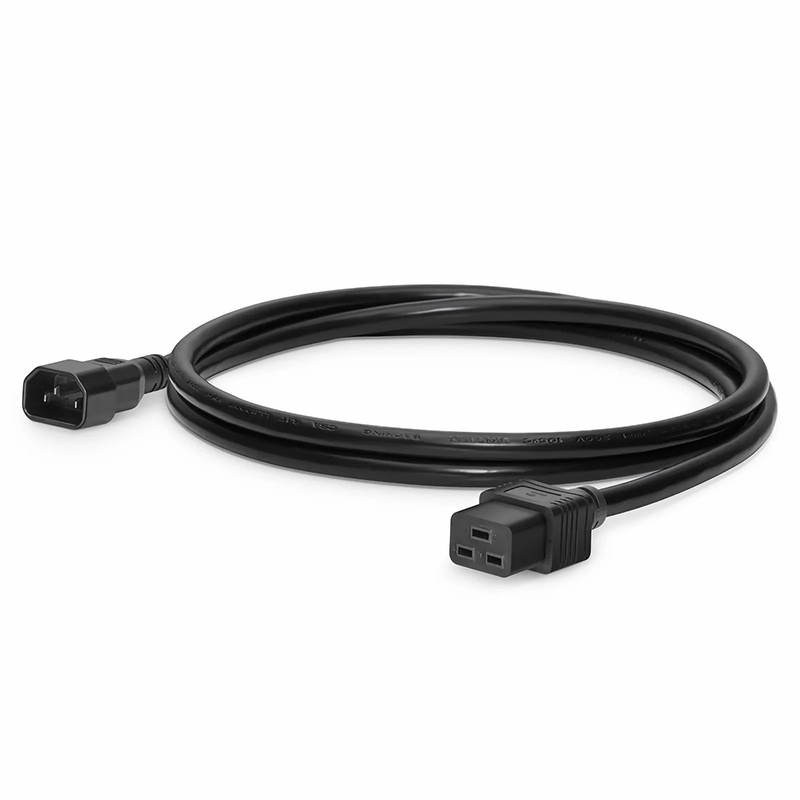 6ft (1.8m) IEC60320 C14 to IEC60320 C19 14AWG 250V/15A Power Cord, Black