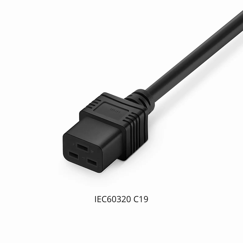 3ft (0.9m) IEC60320 C14 to IEC60320 C19 14AWG 250V/15A Power Cord, Black