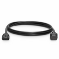 6ft (1.8m) IEC60320 C14 to IEC60320 C13 Heavy-Duty 14AWG 250V/15A Power Extension Cord, Black