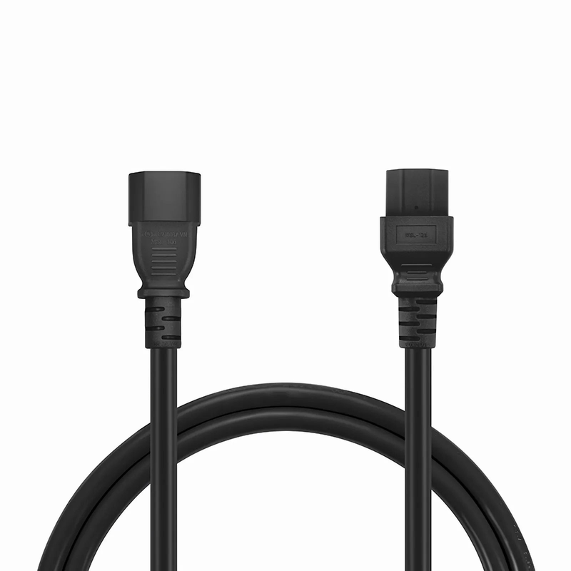 10ft (3m) IEC60320 C14 to IEC60320 C21 Heavy-Duty 14AWG 250V/15A Power Cord, Black