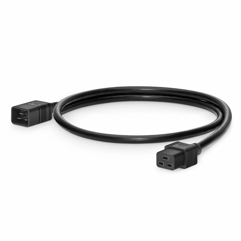 2ft (0.6m) IEC60320 C20 to IEC60320 C19 14AWG 250V/16A Power Extension Cord, Black