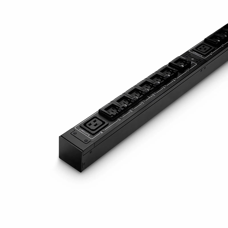6.24kW Single-Phase 30A/208V Switched Rack PDU, 21 x C13 & 3 x C19 Outlets, NEMA L6-30P Plug, 10ft Cord, 0U Vertical