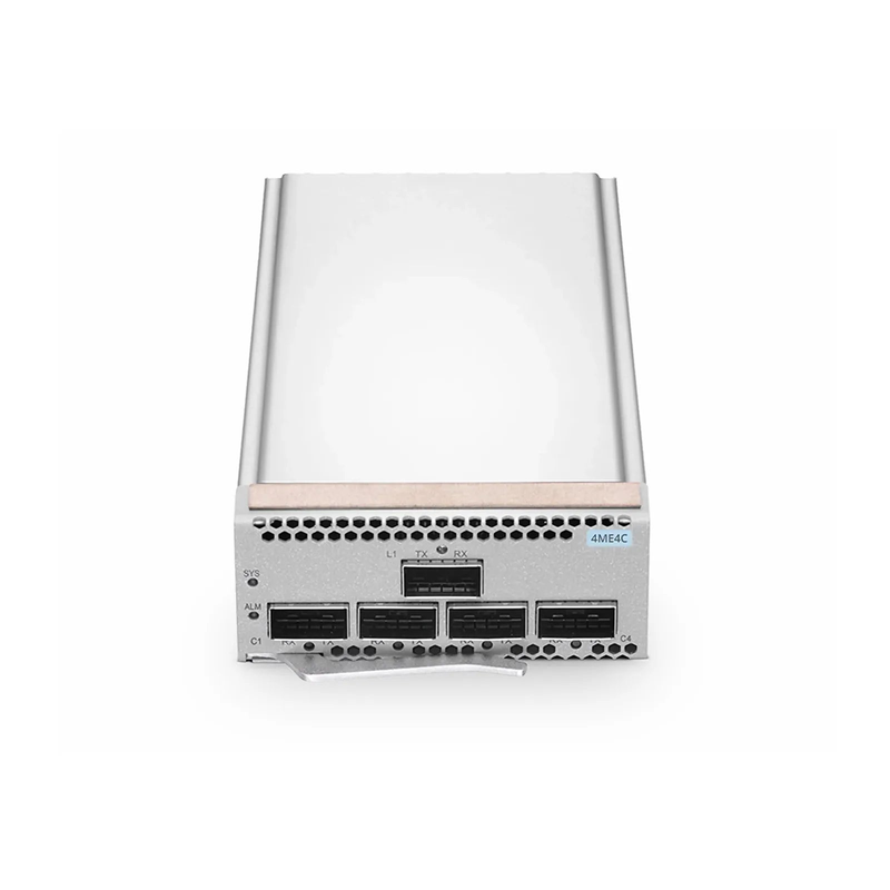 D6000 4ME4C 400G Muxponder, 4 x 100G QSFP28 to 1 x 400G QSFP-DD for D6000-CH1U Managed Chassis
