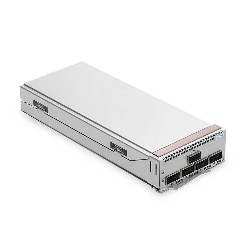 D6000 4ME4C 400G Muxponder, 4 x 100G QSFP28 to 1 x 400G QSFP-DD for D6000-CH1U Managed Chassis