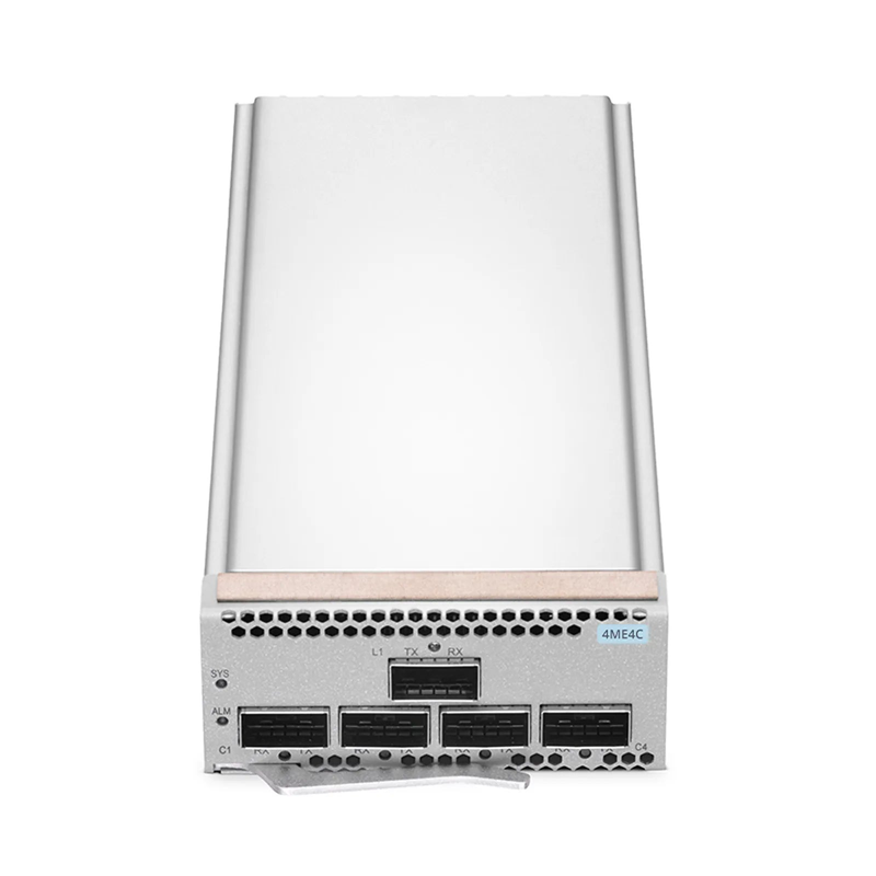 D6000 4ME4C 400G Muxponder, 4 x 100G QSFP28 to 1 x 400G QSFP-DD for D6000-CH1U Managed Chassis
