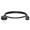 6ft (1.8m) BS 1363 to IEC60320 C13 3 x 1.0mm² 250V/10A Power Cord, Black
