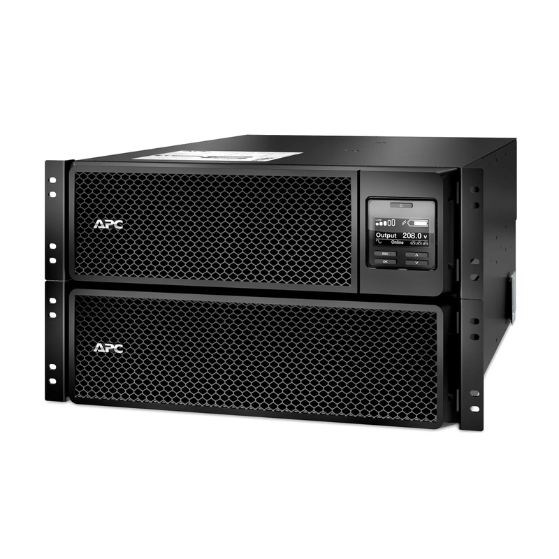 APC Smart-UPS On-line, 8kVA/8kW, 208V, 6 x C13 & 4 x C19 Outlets, Network Card & SmartSlot, 4 Replaceable Battery Modules Included, Rack 6U/Tower Convertible