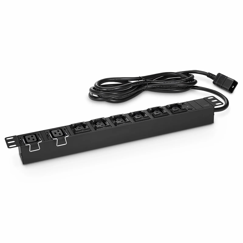 1.92kW Single-Phase 16A/120V Basic Rack PDU, 6 x C13 & 2 x C19 Outlets, IEC320 C20 Plug, 10ft Cord, 1U Rack-Mount