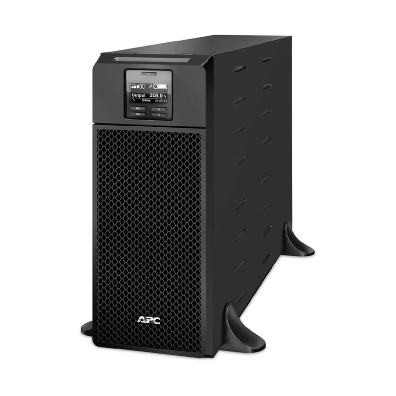 APC Smart-UPS On-line, 6kVA/6kW, 208V, 2 x L6-20R & 3 x L6-30R NEMA Outlets, Network Card & SmartSlot, 2 Replaceable Battery Modules Included, Rack 4U/Tower Convertible