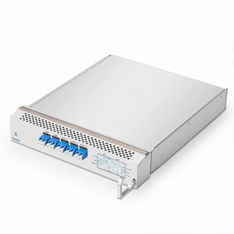 D7000 OLA2525, DWDM EDFA In-line Amplifier with Dual LA 15-25dB Gain, 21.5dBm Output for D7000 Series Managed Chassis, with Built in OSC, VOA