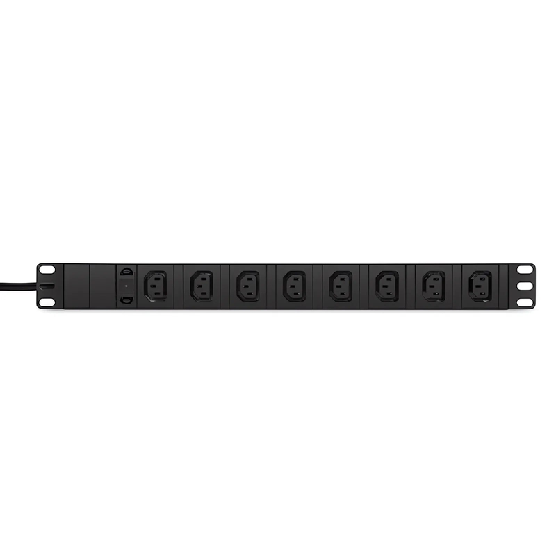 1.20kW Single-Phase 10A/120V Basic Rack PDU, 8 x C13 Outlets, IEC320 C14 Plug, 10ft Cord, 1U Rack-Mount