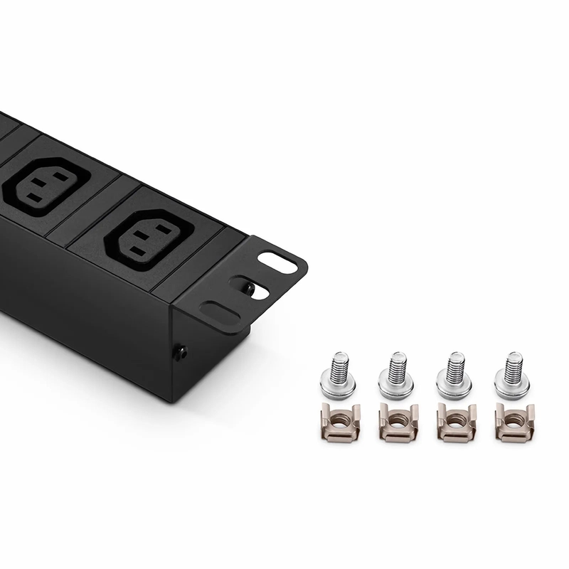 1.20kW Single-Phase 10A/120V Basic Rack PDU, 8 x C13 Outlets, IEC320 C14 Plug, 10ft Cord, 1U Rack-Mount