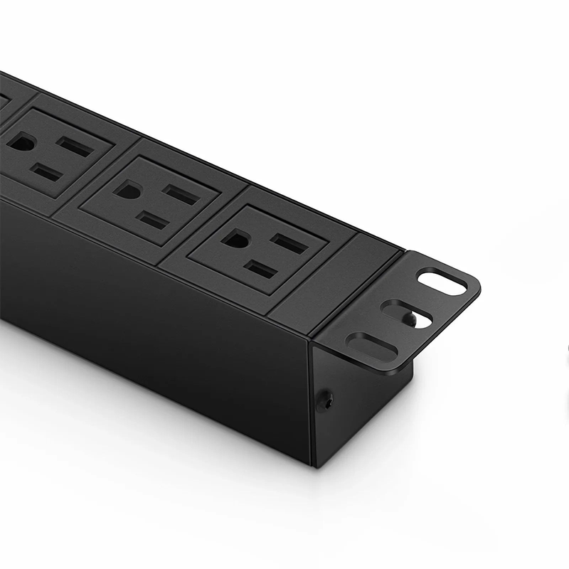 1.88kW Single-Phase 15A/125V Basic Rack PDU, 8 x NEMA 5-15R Outlets, NEMA 5-15P Plug, 6.6ft Cord, 1U Rack-Mount