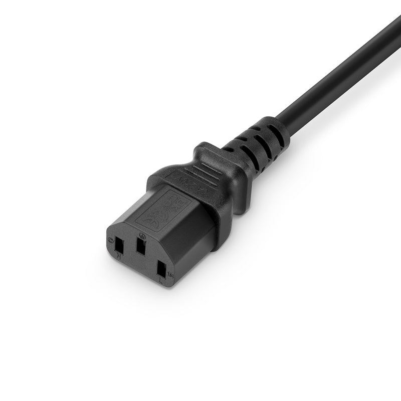 6ft (1.8m) BS 1363 to IEC60320 C13 3 x 1.0mm² 250V/10A Power Cord, Black