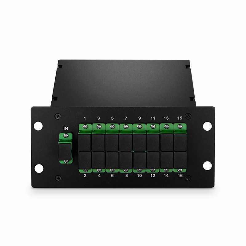 1 x 16 PLC Fiber Splitter, Standard LGX Cassette, SC/APC, Singlemode, Used with 2U LGX Enclosure