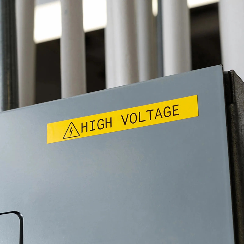 2in.W x 600in.L Panel/Surface Labels for M611 Printer, Continuous Label/Roll, Black on Yellow