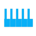 A4 P-Flag Label, PET, Blue, for A4 Office Printer, 1.02in.W × 3.3in.L, 300 Labels/Pack