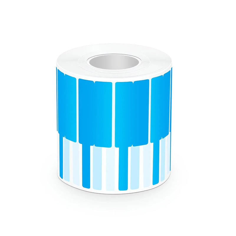 1.02in.W x 3.31in.L Printable P-Flag Label, PET, Reel, Blue, 500Labels/Roll