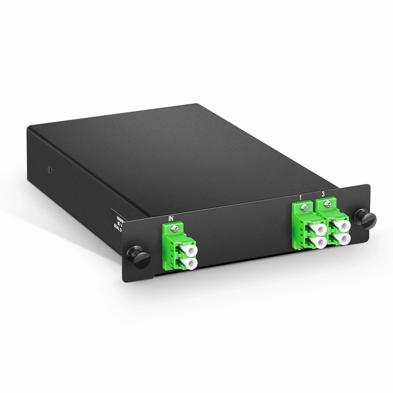 1 x 4 PLC Fiber Splitter, Standard LGX Cassette, LC/APC, Singlemode