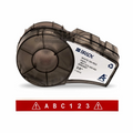 0.375in.W x 252in.L Panel/Surface Labels with Ribbon for M210 and M211 Printers, Continuous Label/Cartridge, White on Red